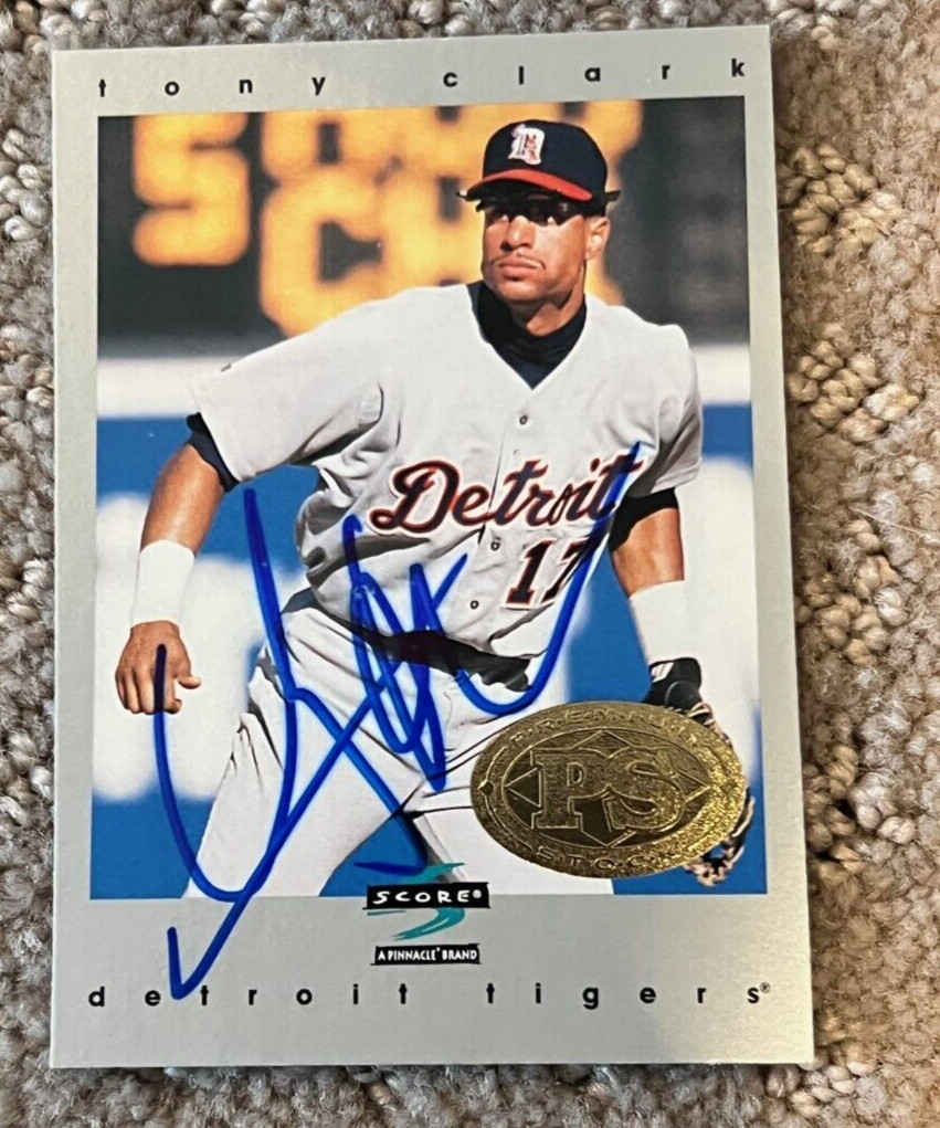 Tony Clark signed autographed 1997 (TIGERS) Score Premium Stock #142
