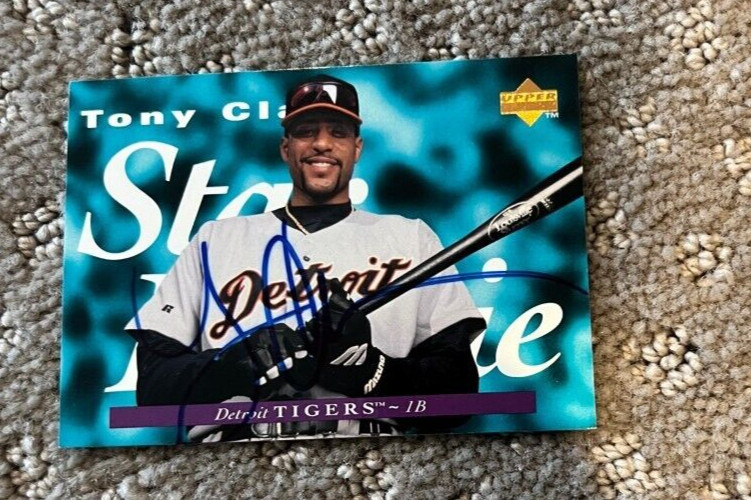 Tony Clark signed autographed 1995 Upper Deck Card #227 Detroit Tigers
