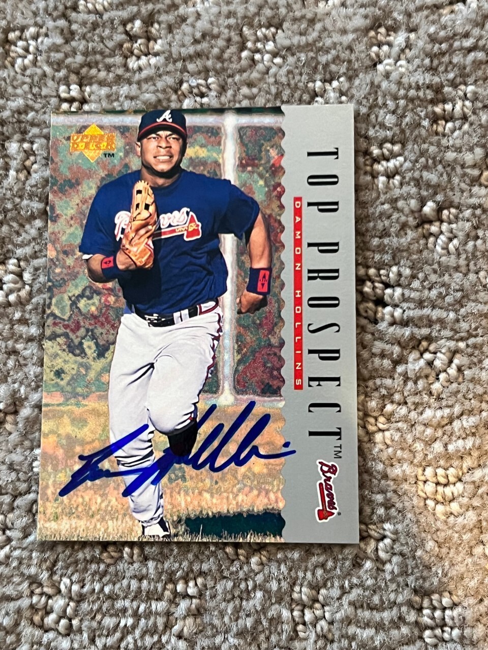 Damon Hollins signed autographed 1995 Upper Deck Atlanta Braves Card #5
