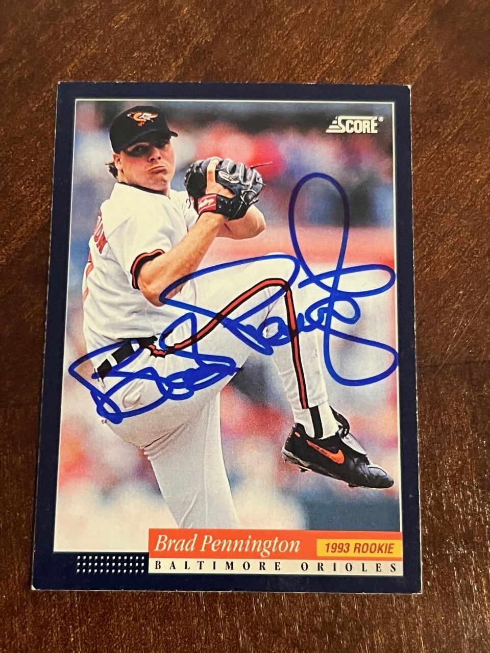 Brad Pennington signed autographed 1994 Score Baltimore Orioles Card #258
