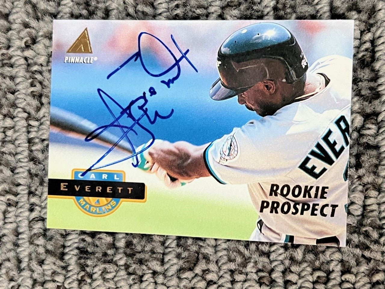 Carl Everett signed autographed 1994 Pinnacle Card Florida Marlins #252
