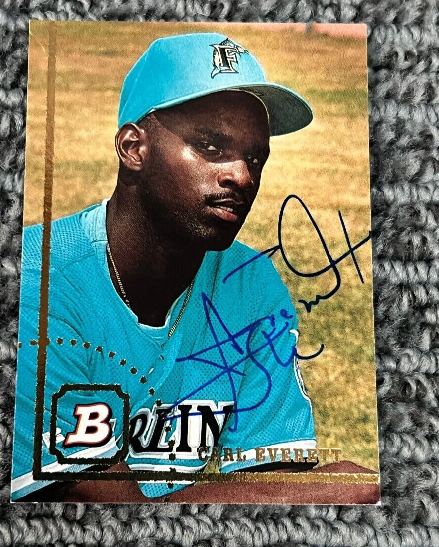 Carl Everett signed autographed 1994 Bowman Baseball Card - #318 Florida Marlins
