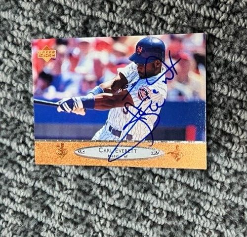 Carl Everett signed autographed 1996 Upper Deck New York Mets Card #137
