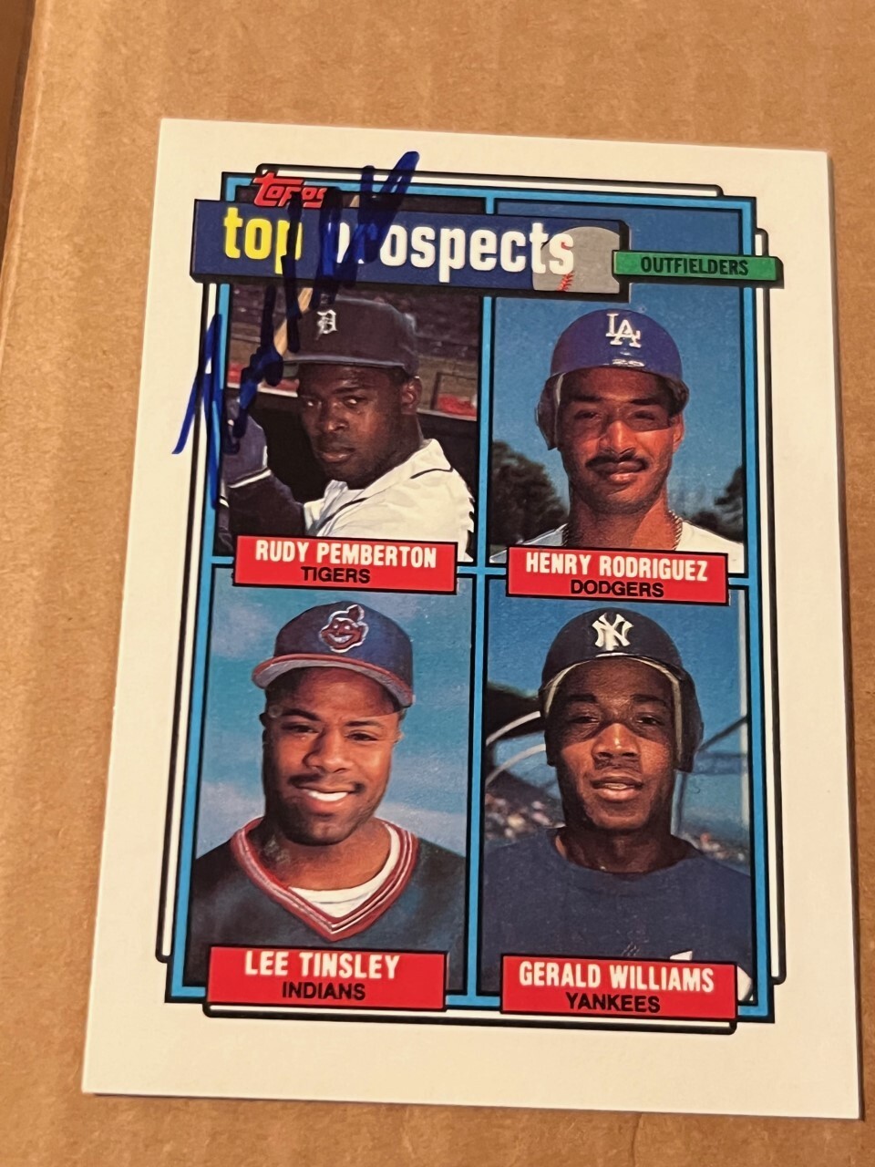 Rudy Pemberton signed autographed 1992 Topps card Henry Rodriguez Rookie
