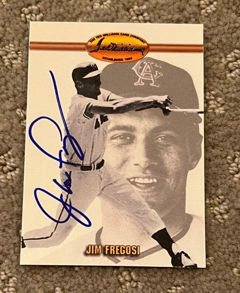 JIM FREGOSI SIGNED Autographed 1993 TED WILLIAMS Card Company #18 Card ANGELS
