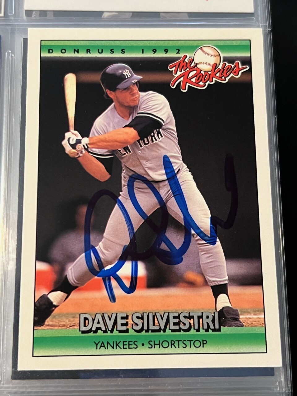 Dave Silvestri signed autographed 1992 Donruss The Rookies Card Yankees #111
