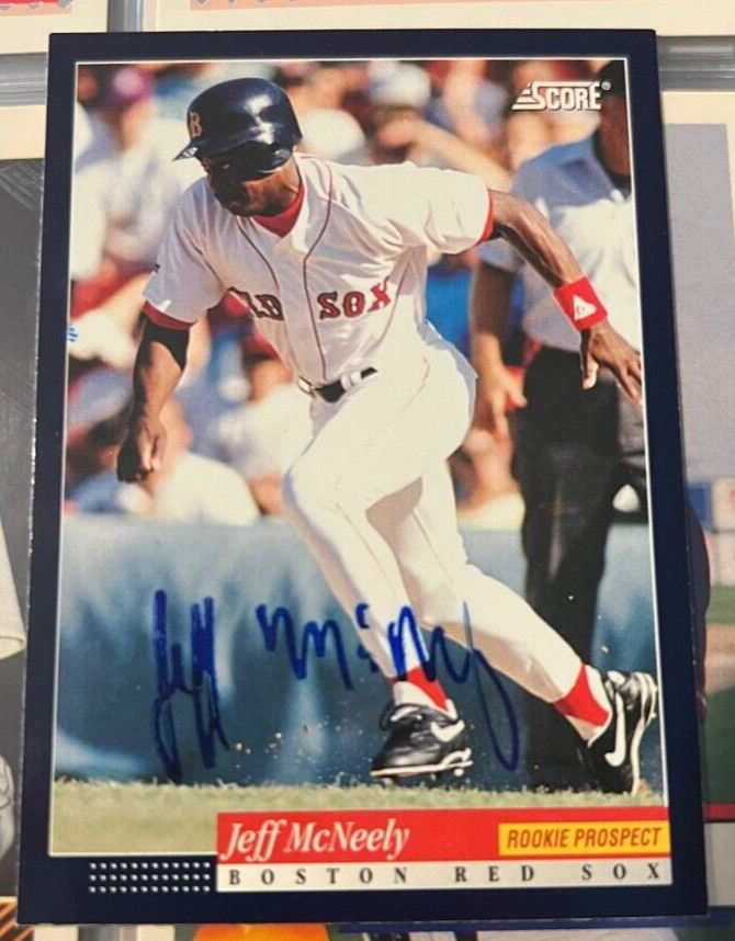 Jeff McNeely signed autographed #646 Boston Red Sox 1994 Score Baseball Card
