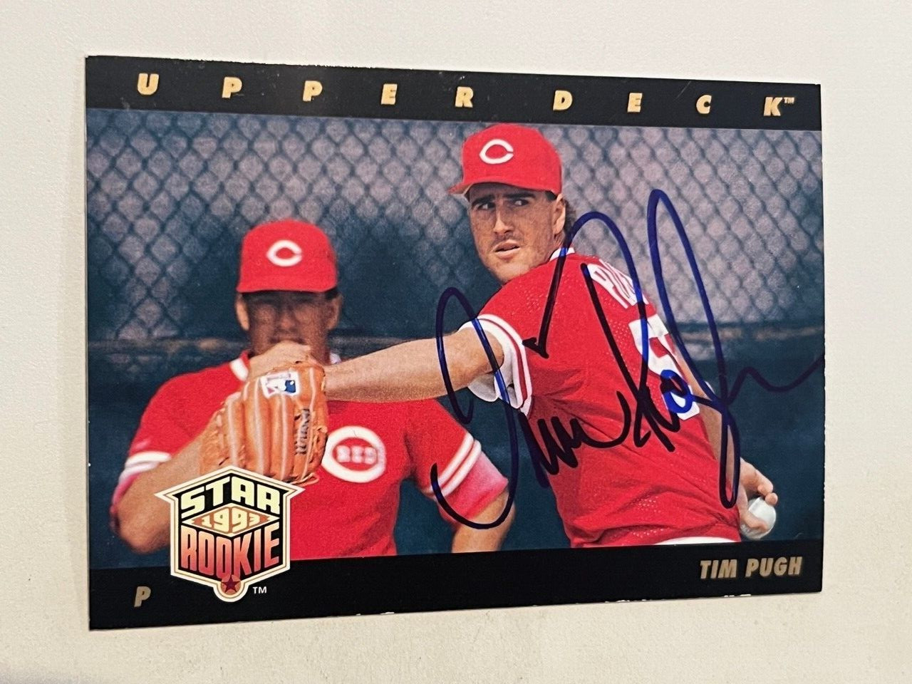 TIM PUGH signed autographed 1993 Upper Deck RC #26 baseball card Cincinnati Reds
