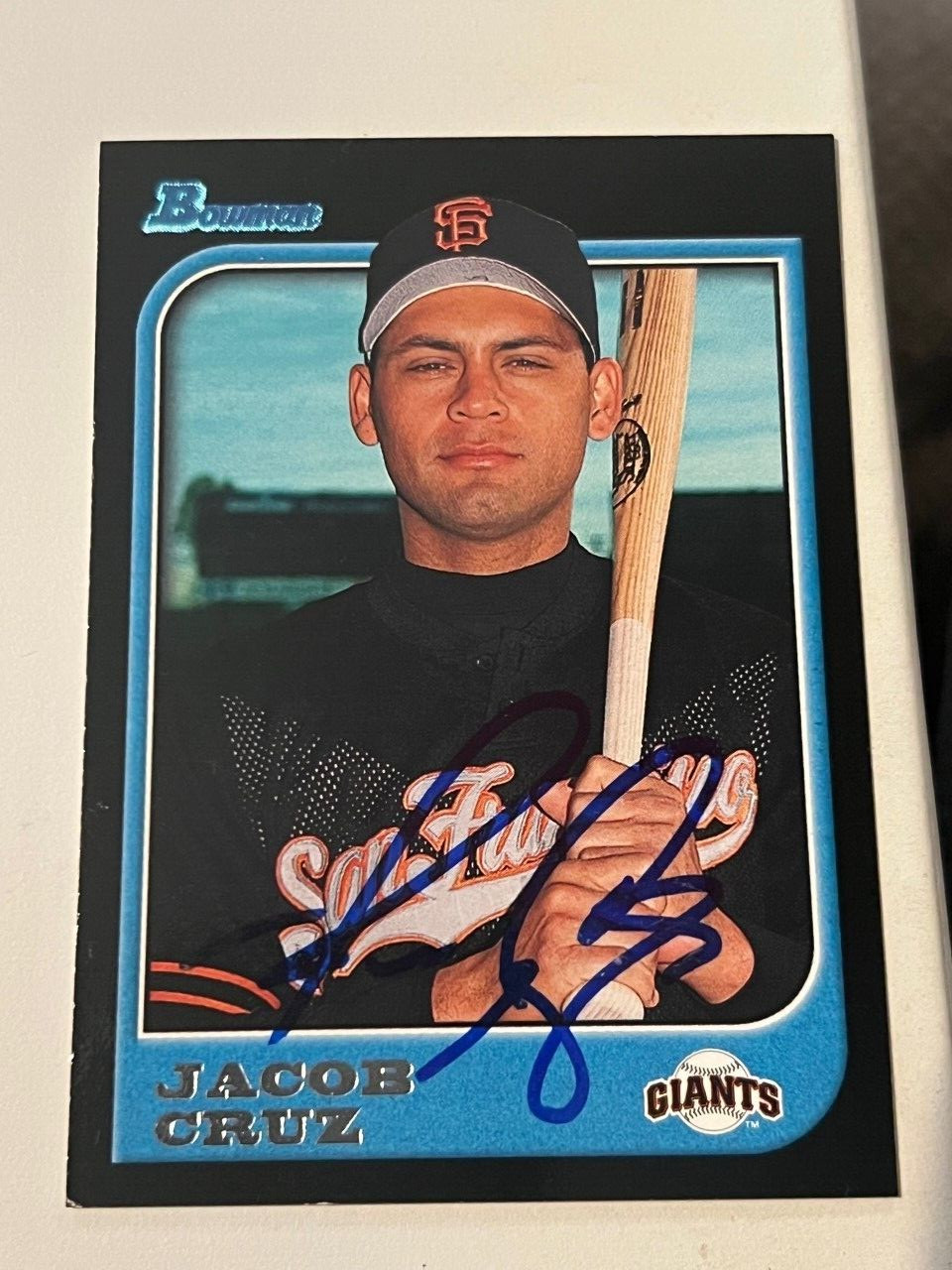 Jacob Cruz signed autographed 1997 Bowman #110 Card San Francisco Giants
