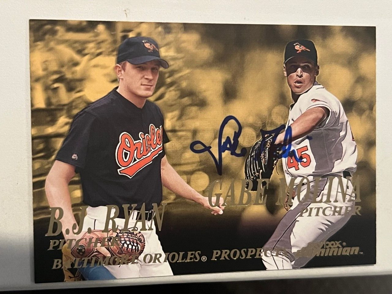 Gabe Molina signed autographed B.J. Ryan 2000 SkyBox Dominion #272 Card
