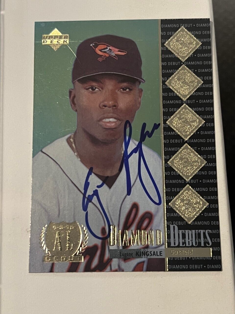Eugene Kingsale signed autographed 1997 Upper Deck Orioles Baseball Card #470
