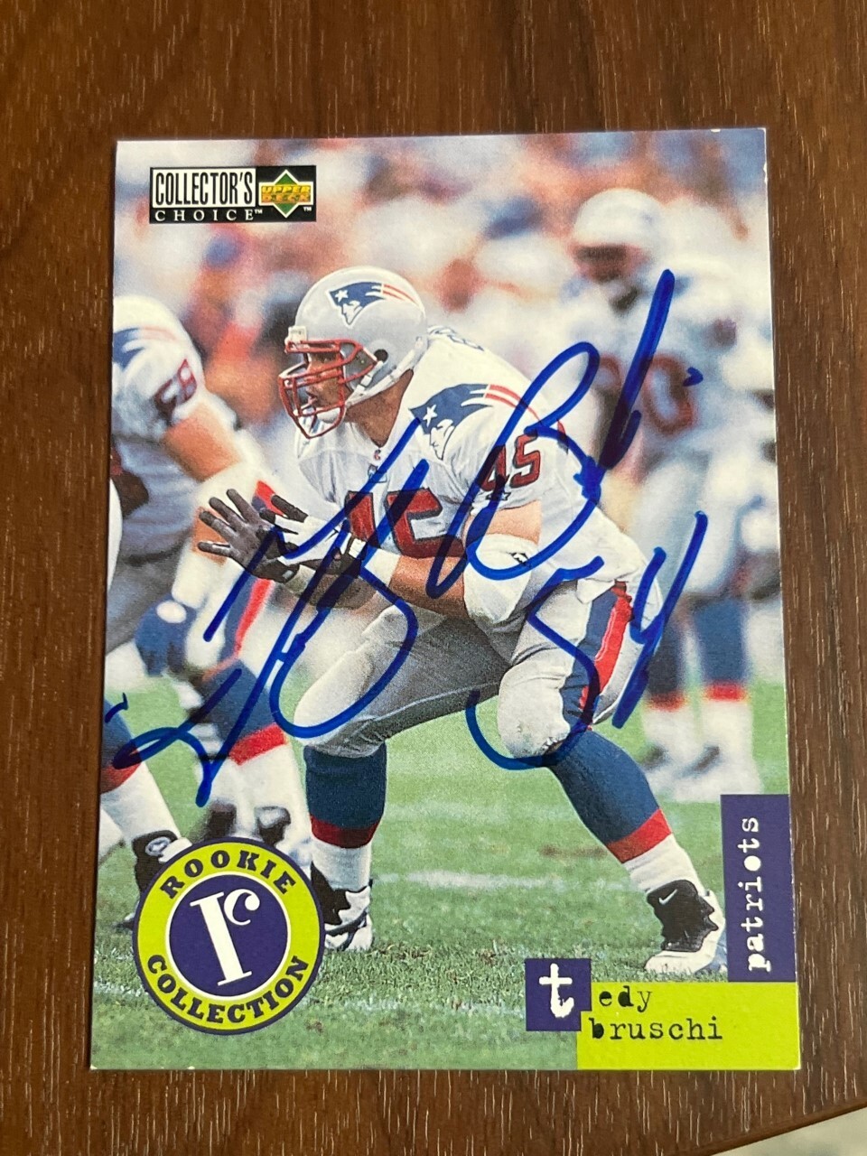 Tedy Bruschi signed autographed 1996 Collector's Choice Update #U43 Patriots
