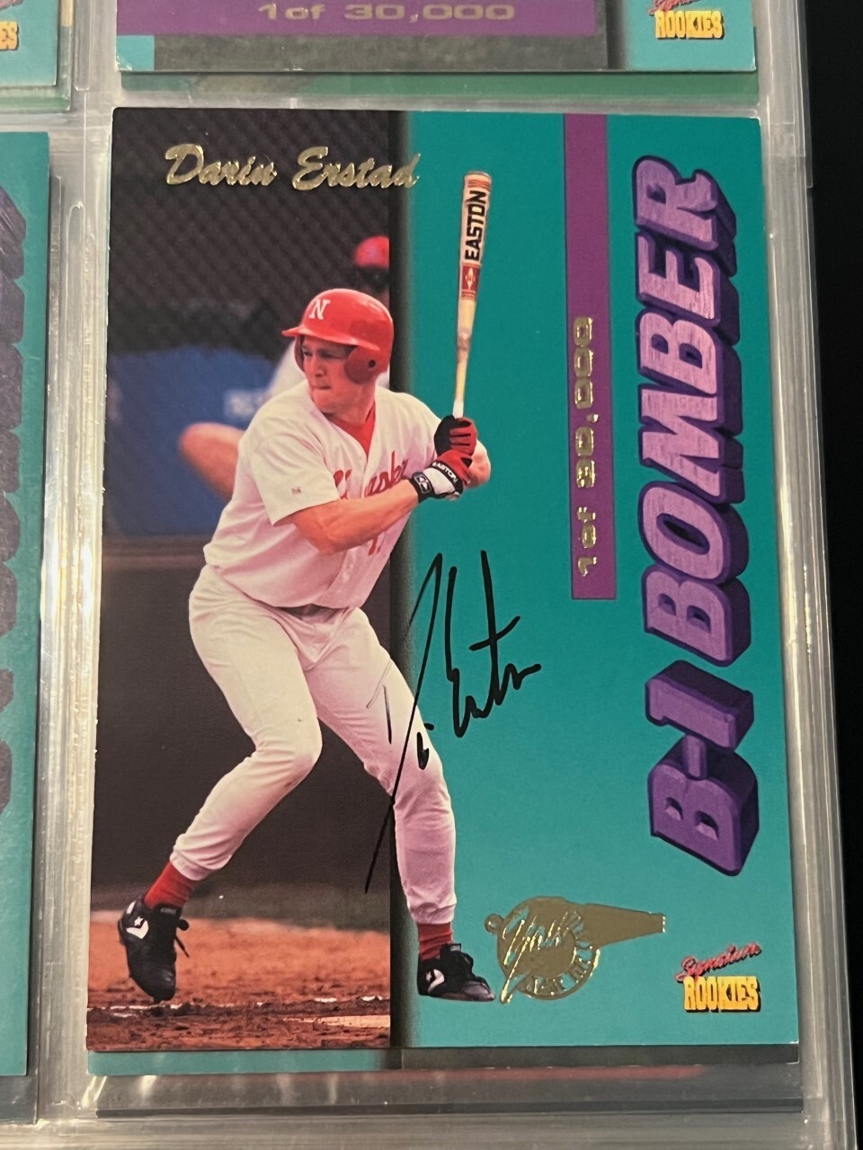 Darin Erstad signed autographed 1995 Signature Rookies B-1 Bomber Card Angels
