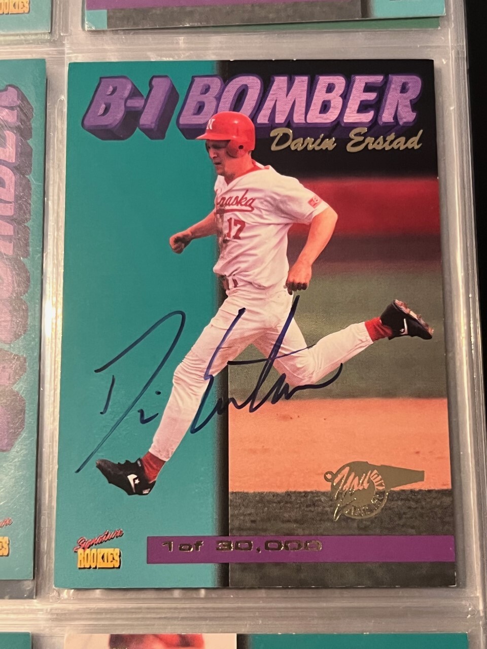 Darin Erstad signed autographed 1995 Signature Rookies B-1 Bomber Card Angels

