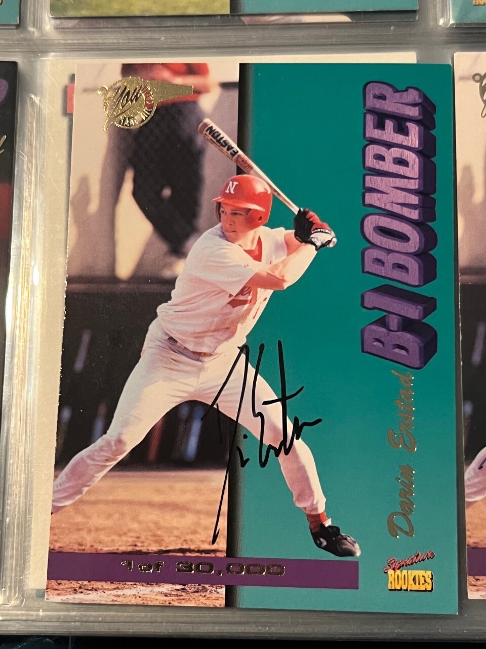 Darin Erstad signed autographed 1995 Signature Rookies B-1 Bomber Card Angels
