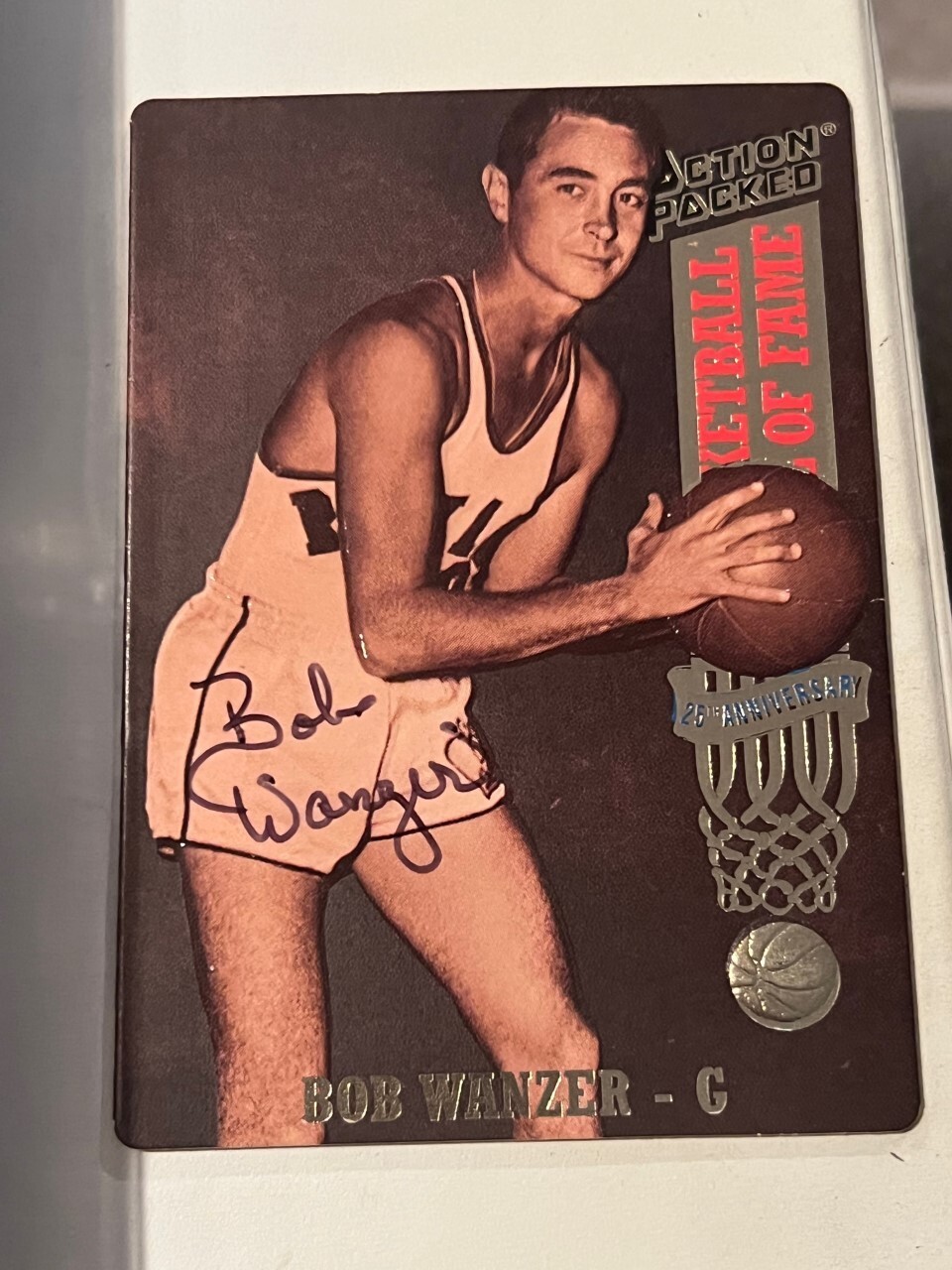 Bob Wanzer signed autographed 1993 Action Packed Rochester Royals Seton Hall
