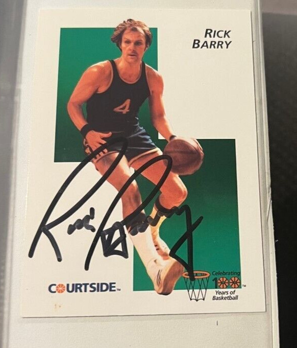 Rick Barry signed autographed 1992 COURTSIDE Card #3 HOF AUTO Warriors
