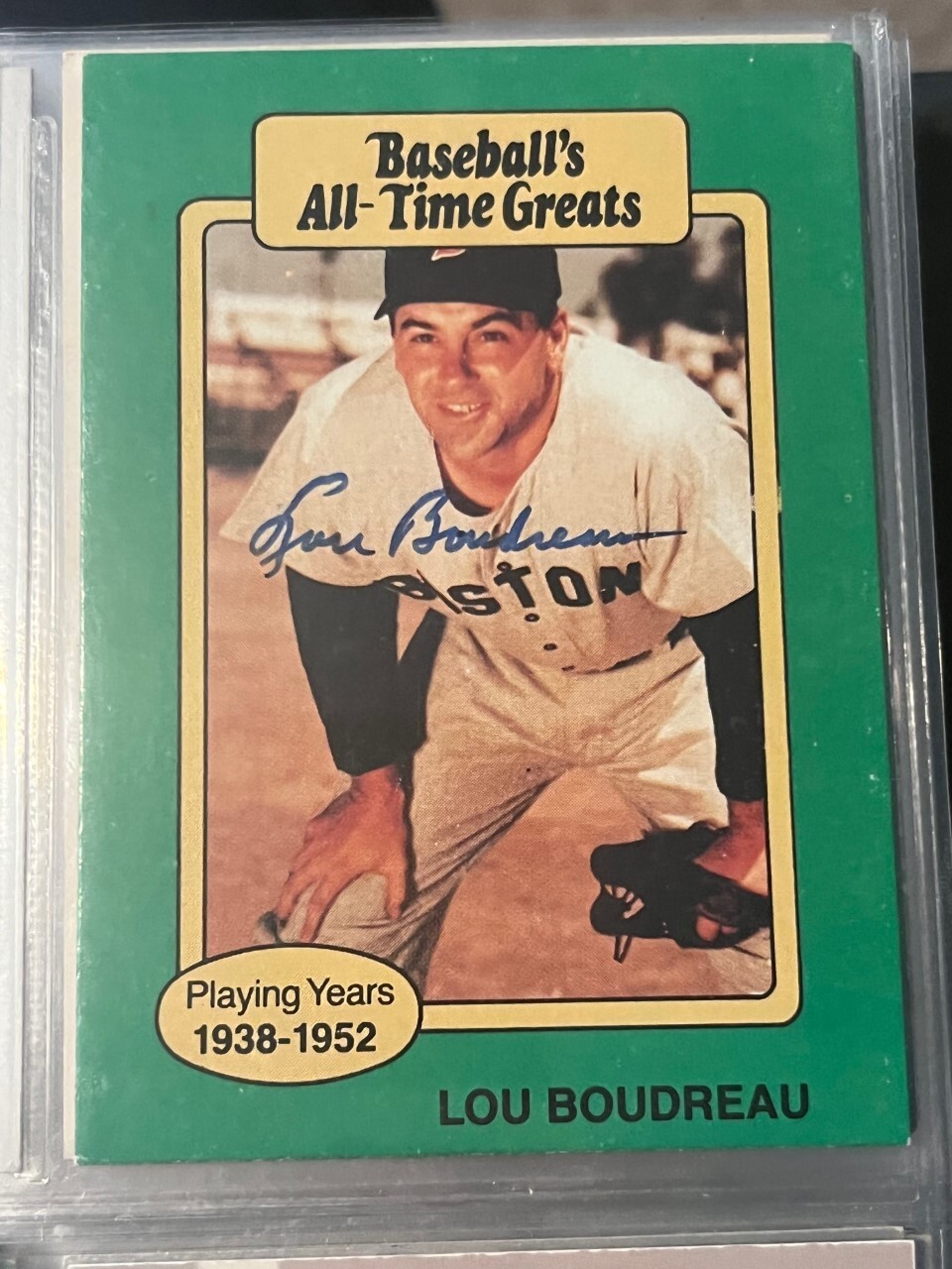 Lou Boudreau Signed Autographed Baseball's All-Time Greats Cleveland Indians

