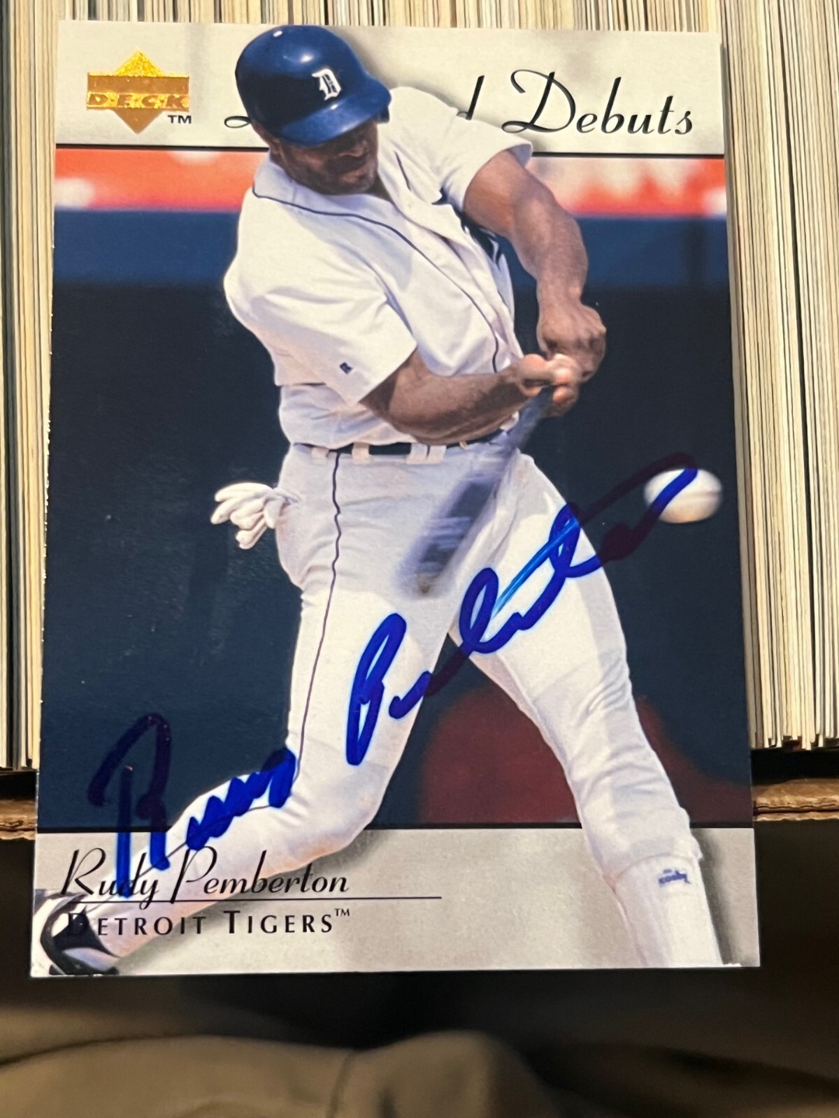 Rudy Pemberton signed autographed 1995 Upper Deck Baseball Card #249 Tigers

