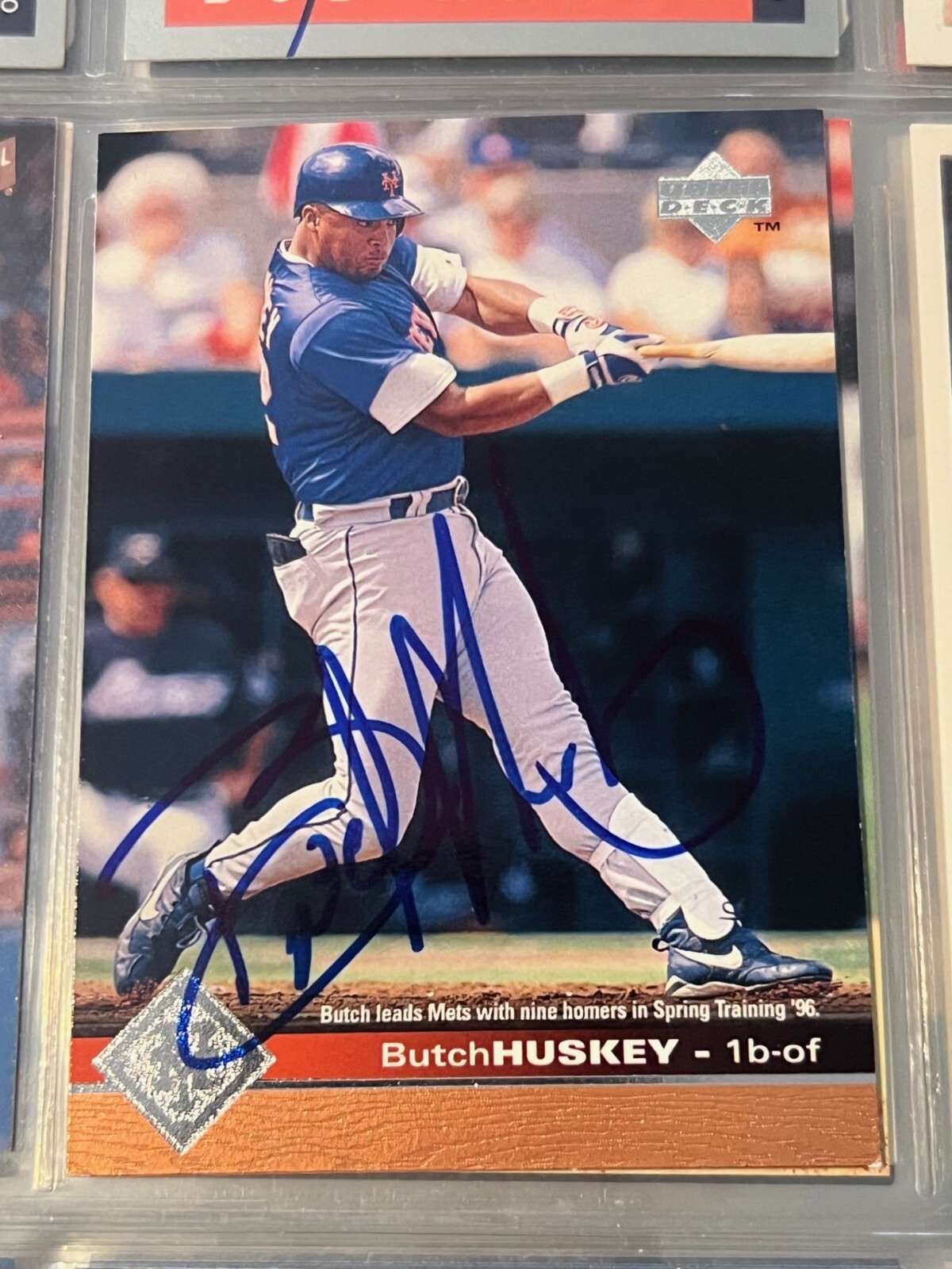 Butch Huskey signed autographed 1997 Upper Deck Card New York Mets #116
