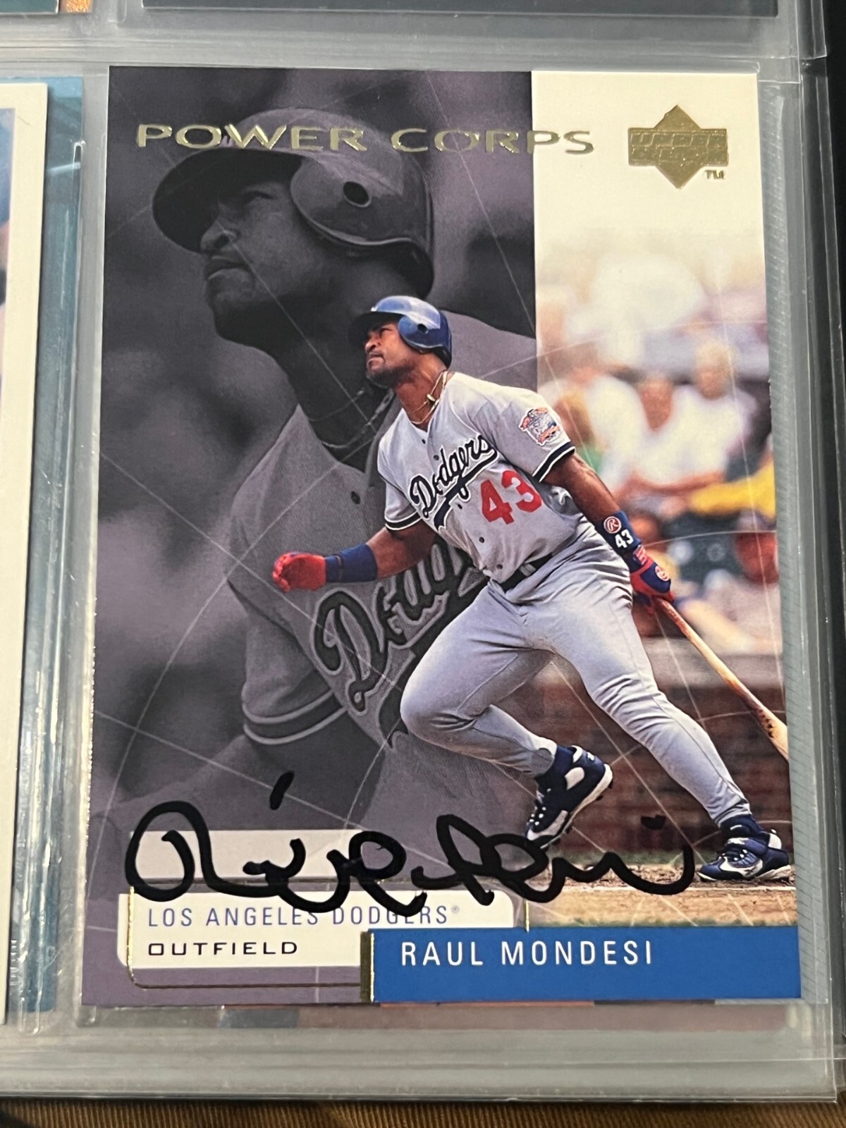 Raul Mondesi signed autographed 1999 Upper Deck Power Corps Dodgers #38 Card
