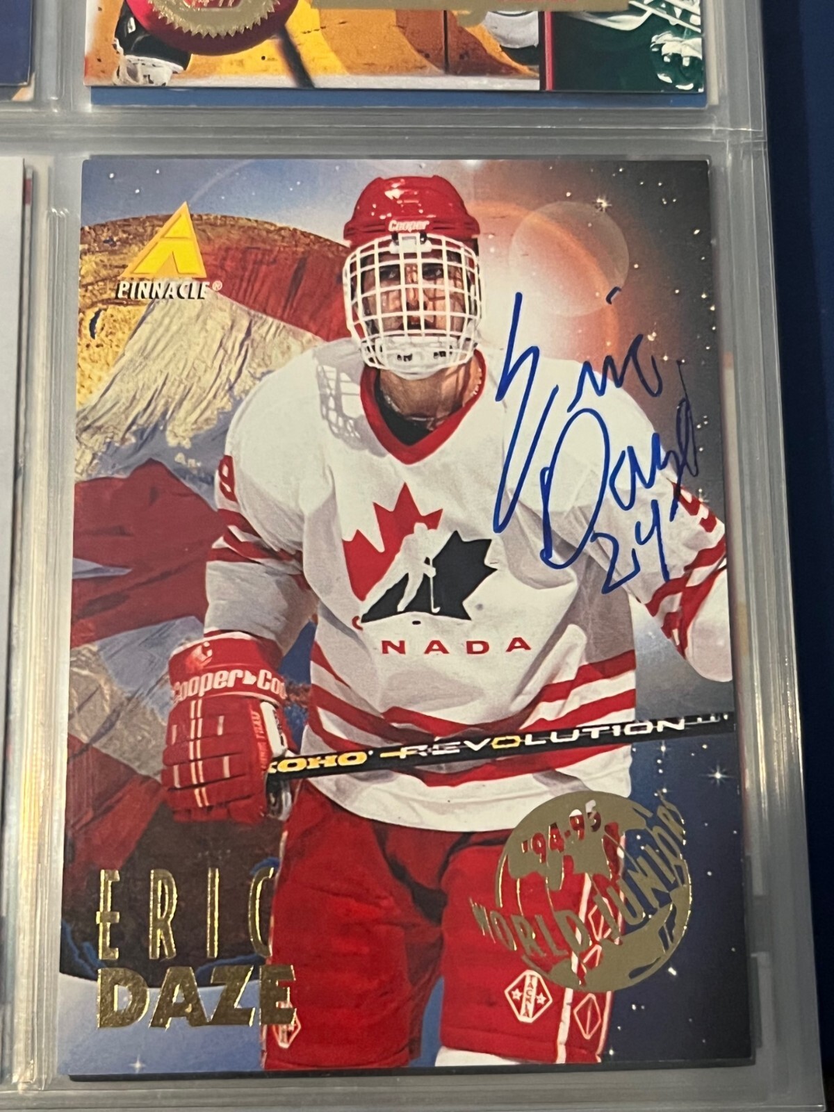 ERIC DAZE signed autographed 1994-95 Pinnacle Hockey Card WORLD JUNIORS
