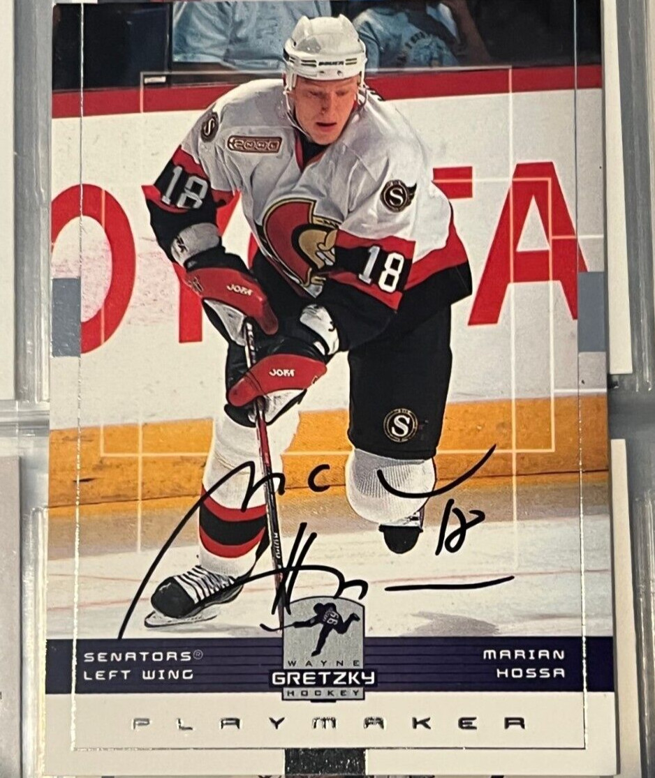 Marian Hossa signed autographed 1999-00 Wayne Gretzky Hockey Senators Card #116
