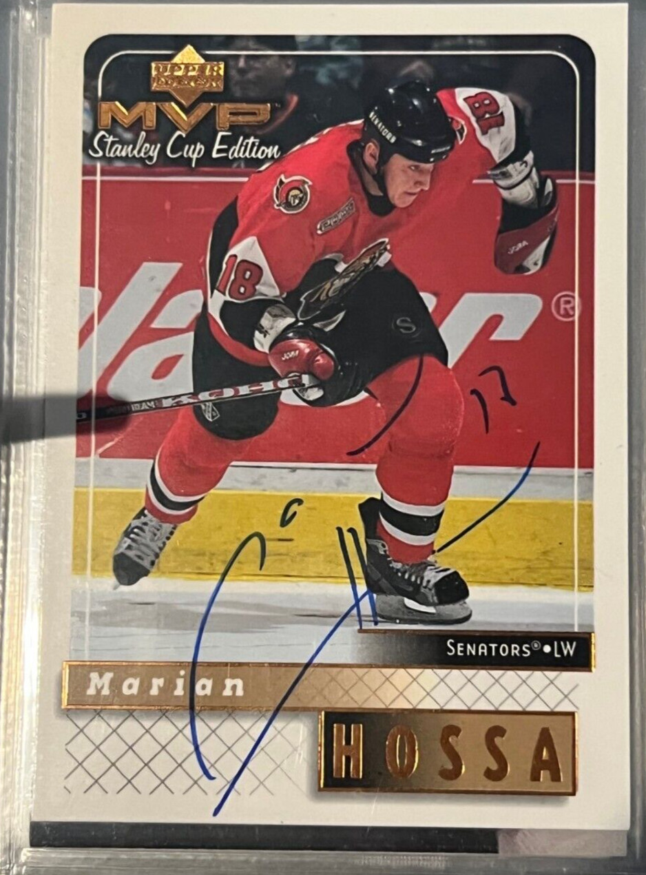 Marian Hossa signed autographed 1999-00 Upper Deck MVP Stanley Cup Edition

