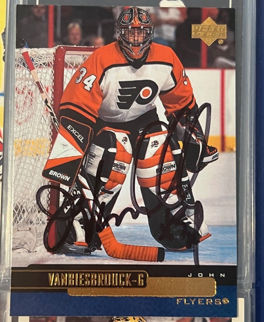 John Vanbiesbrouck signed autographed 1999-00 Upper Deck Philadelphia Flyers 268

