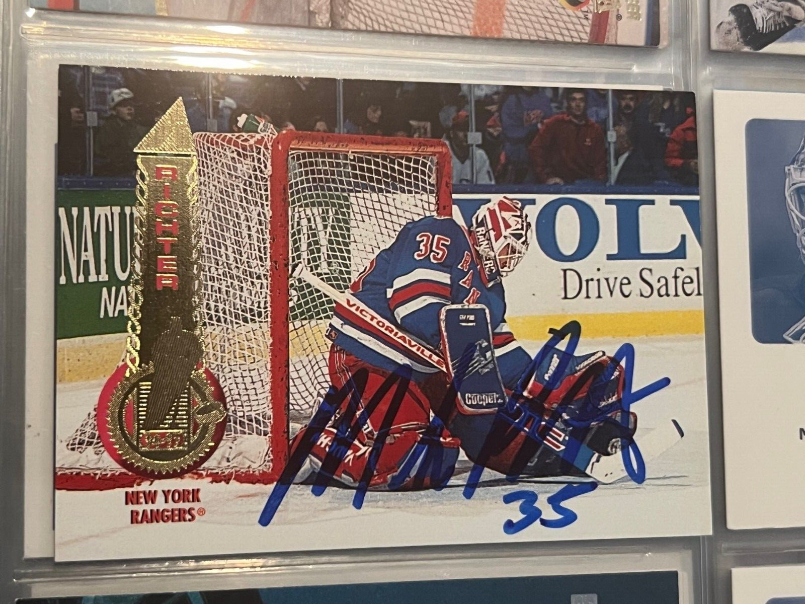 Mike Richter signed autographed Pinnacle 1994-95 card #306 New York Rangers
