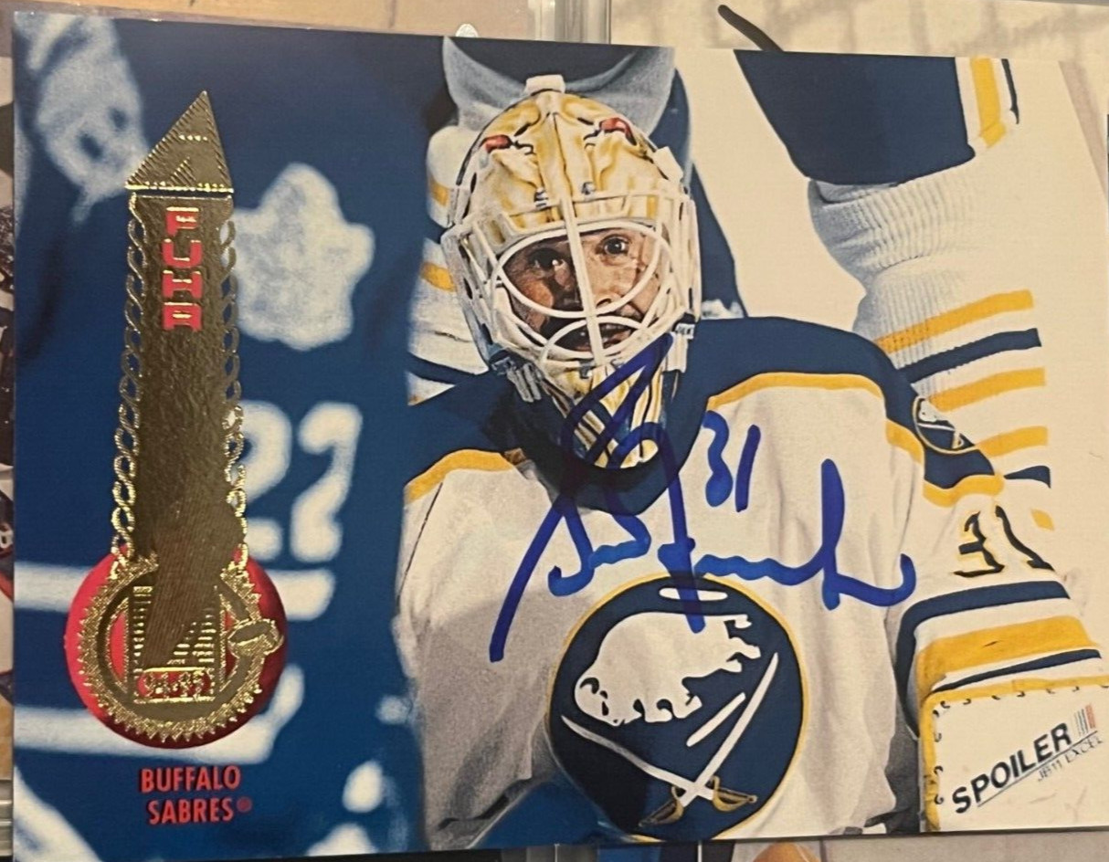 Grant Fuhr signed autographed 1994-95 Pinnacle Hockey Card #421 Buffalo Sabres
