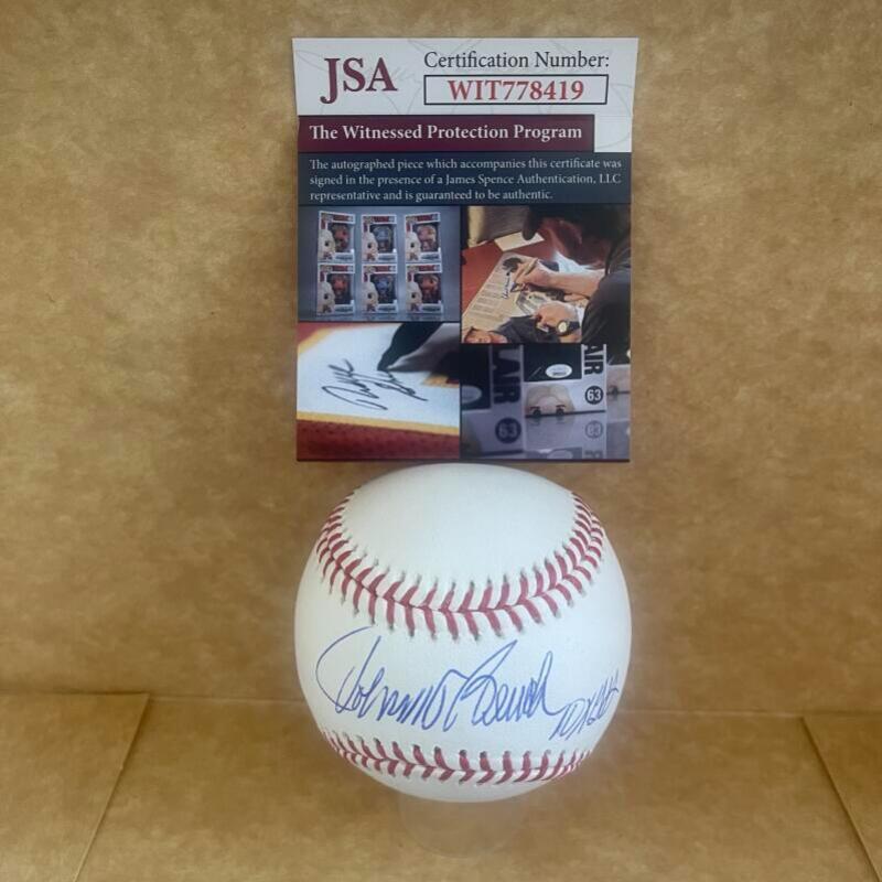 JOHNNY BENCH 10 X GG REDS SIGNED AUTO M.L. BASEBALL JSA WIT778419

