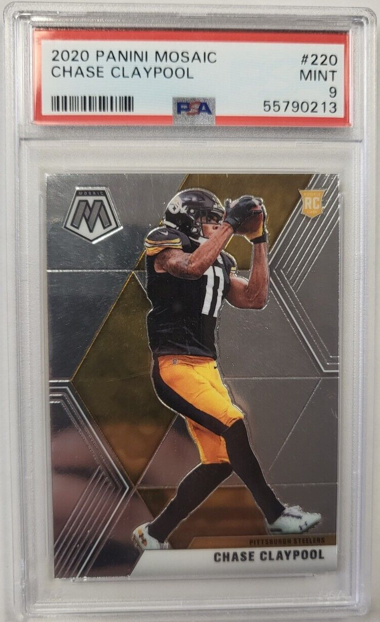 2020 PANINI MOSAIC CHASE CLAYPOOL ROOKIE CARD #220 PSA 9 MINT
