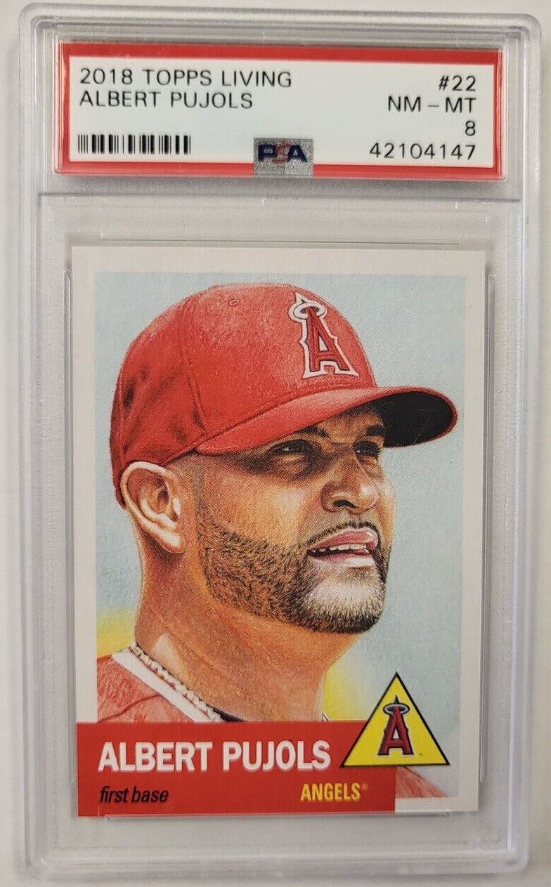 2018 TOPPS LIVING ALBERT PUJOLS #22 CARD PSA 8 NM-MT
