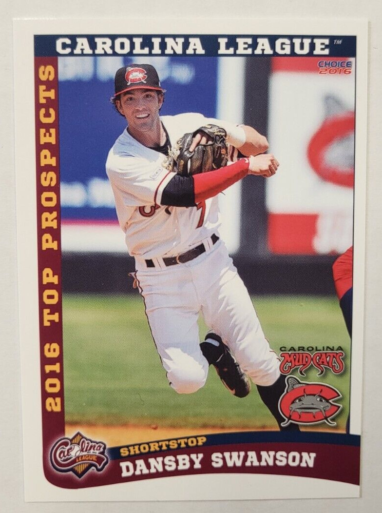 2016 CAROLINA LEAGUE TOP PROSPECTS DANSBY SWANSON CARD
