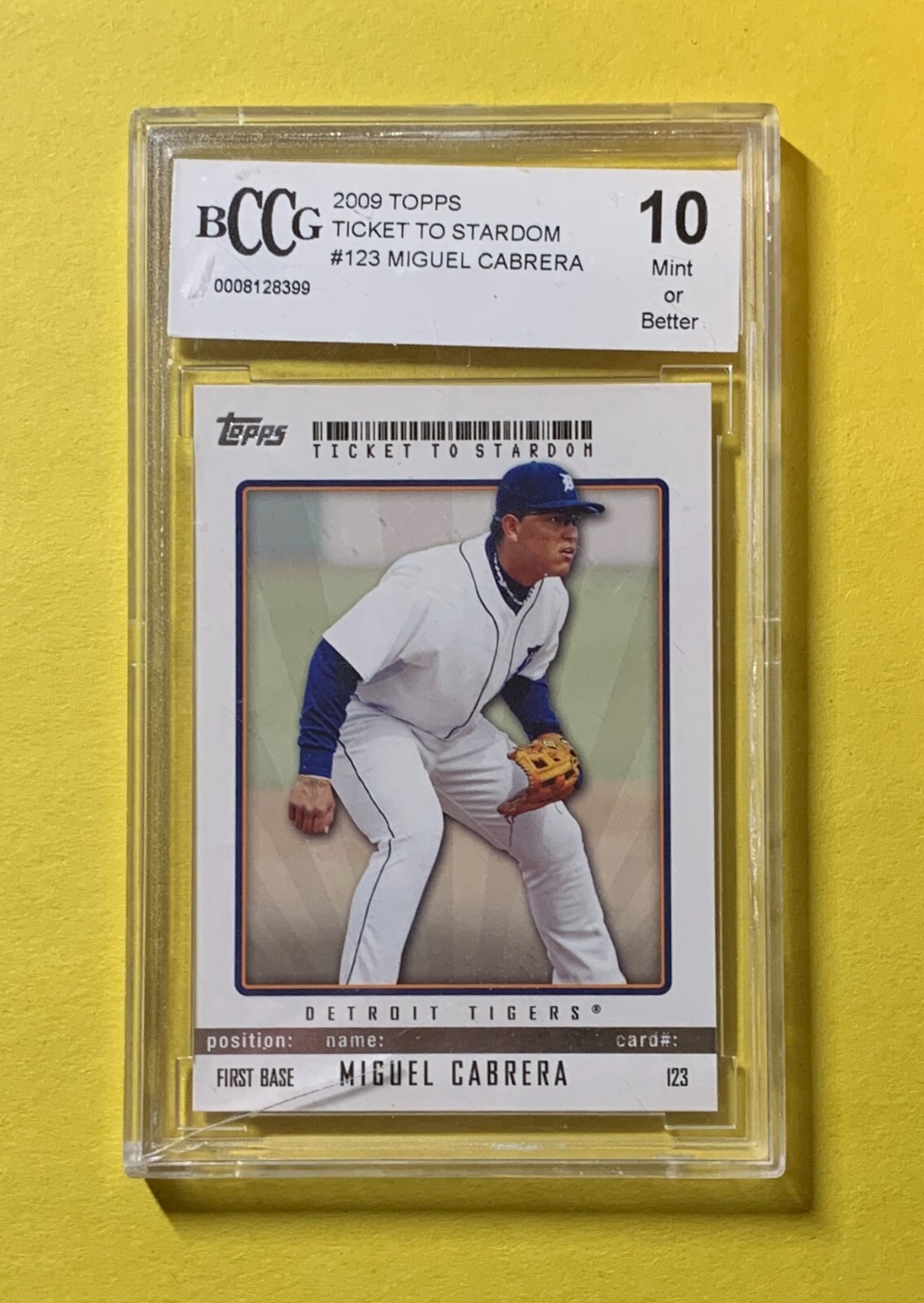 2009 TOPPS TICKET TO STARDOM MIGUEL CABRERA #123 BCCG 10 TIGERS
