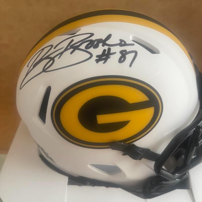 ROBERT BROOKS GREEN BAY PACKERS SIGNED AUTO LUNAR MINI HELMET PSA 3T12516

