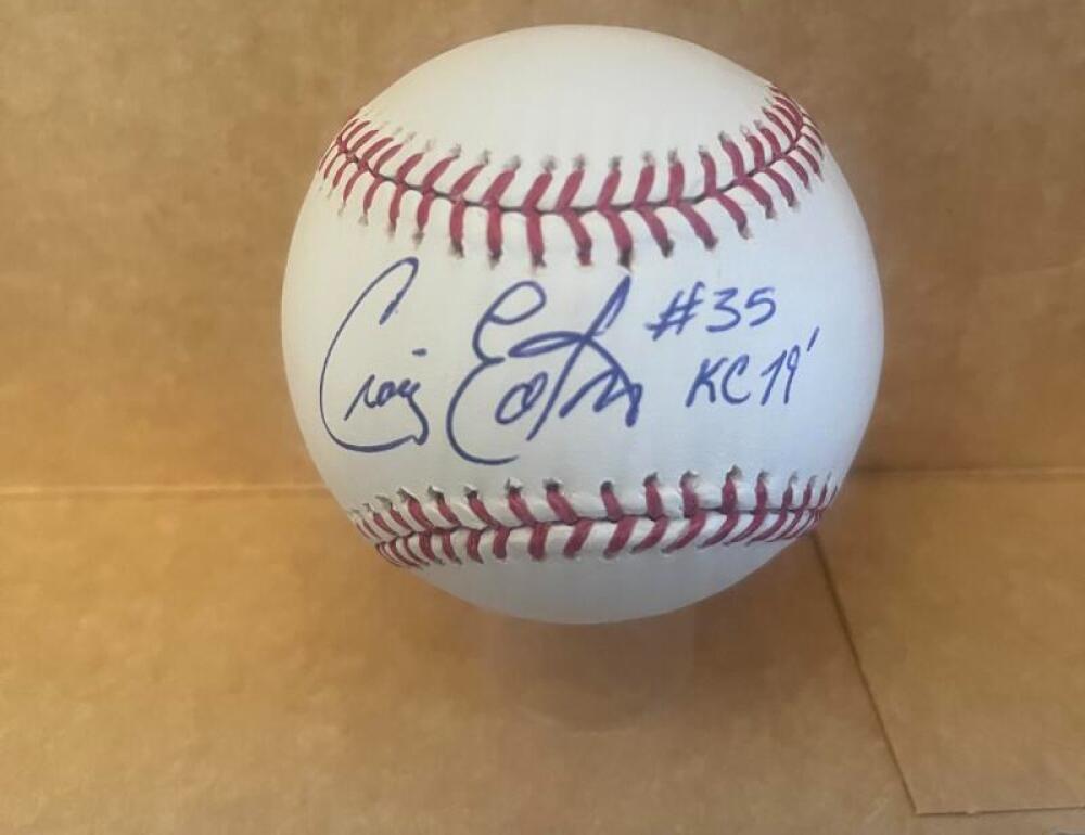 CRAIG EATON ROYALS KC 79 SIGNED AUTO M.L. BASEBALL JSA AH66110
