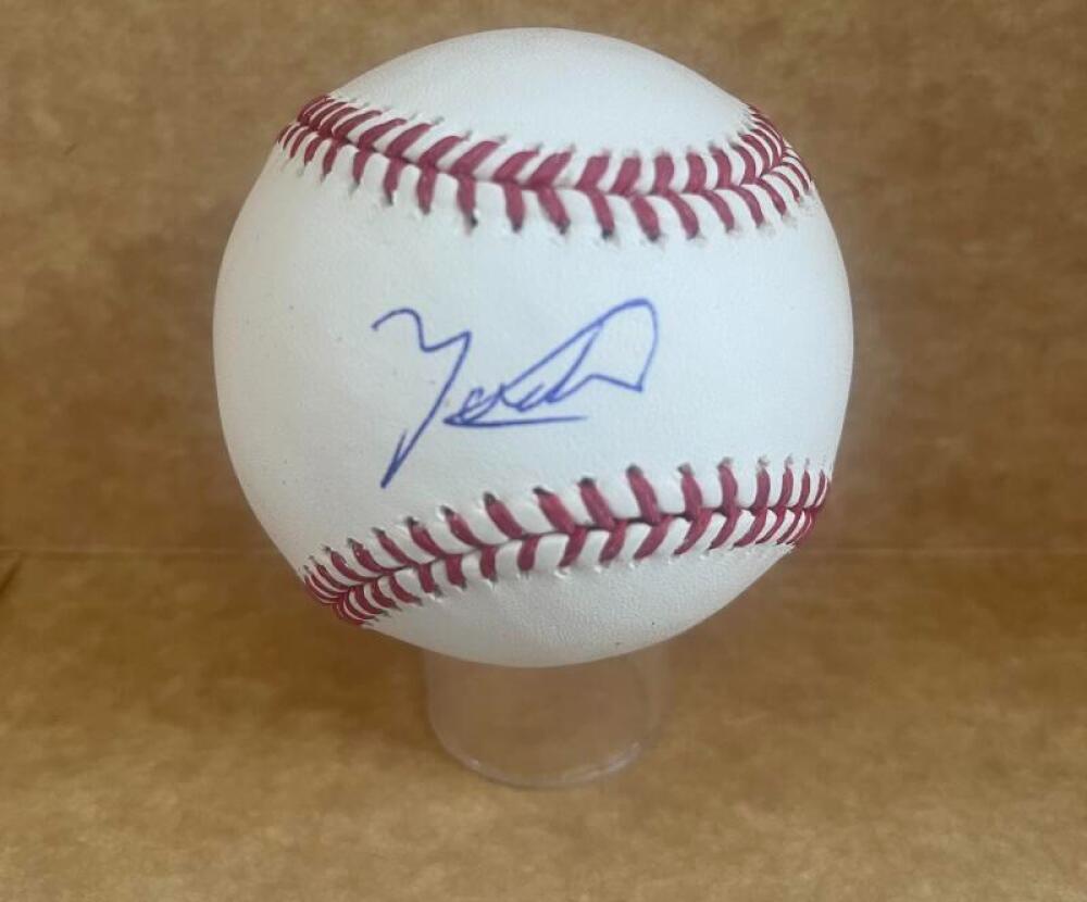 YADIER ALVAREZ DODGERS ROOKIE YEAR SIGNED AUTO M.L. BASEBALL BAS R08113

