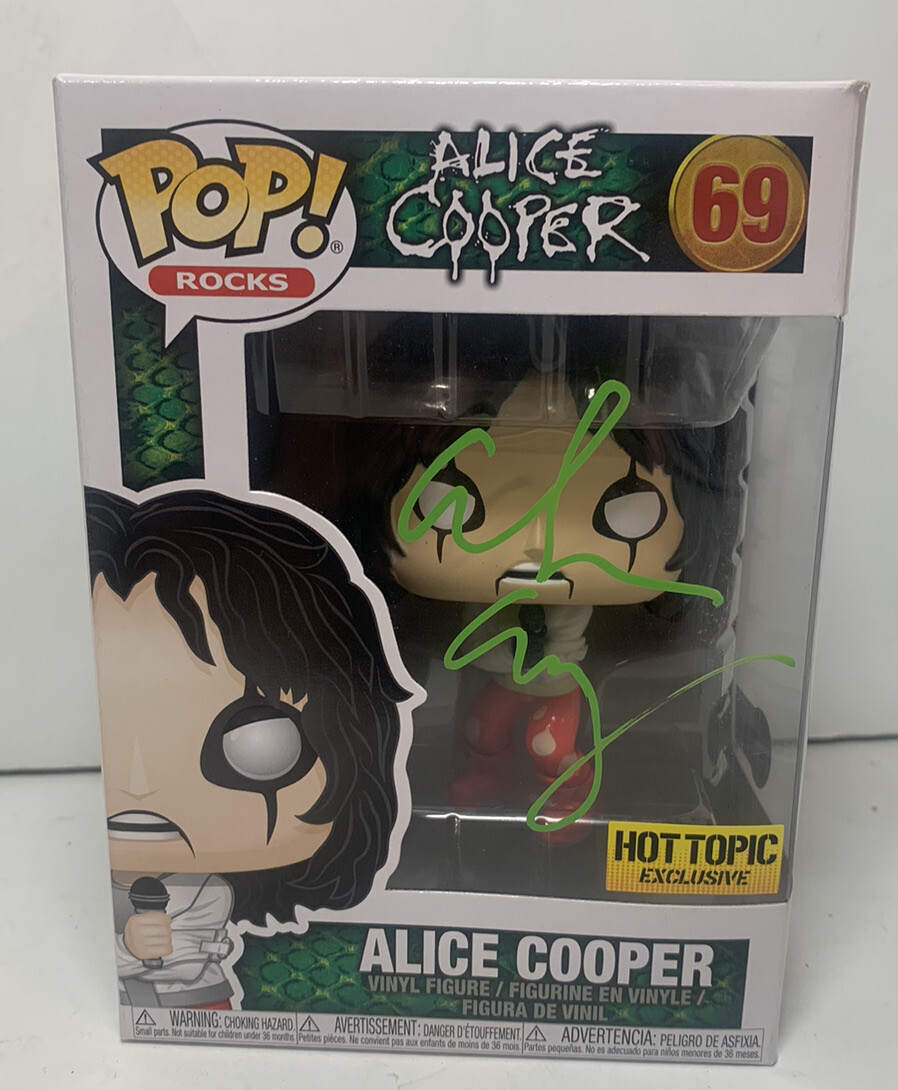 Alice Cooper Hot Topic Exclusive Signed Autographed #69 Funko Pop Figure Beckett
