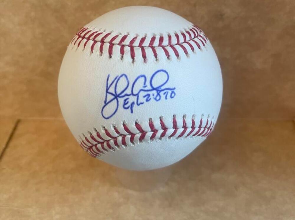 KYLE GIBSON RANGERS SIGNED AUTOGRAPHED M.L. BASEBALL JSA AH66098
