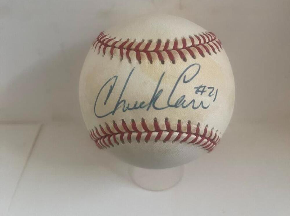 CHUCK CARR MARLINS/METS DECEASED SIGNED AUTOGRAPHED N.L. BASEBALL JSA A162714
