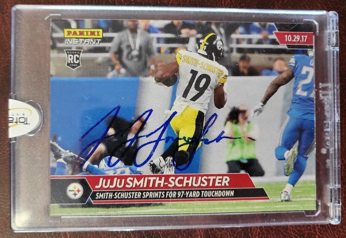 2017 PANINI INSTANT ROOKIE RC JUJU SMITH-SCHUSTER STEELERS AUTO CARD /150
