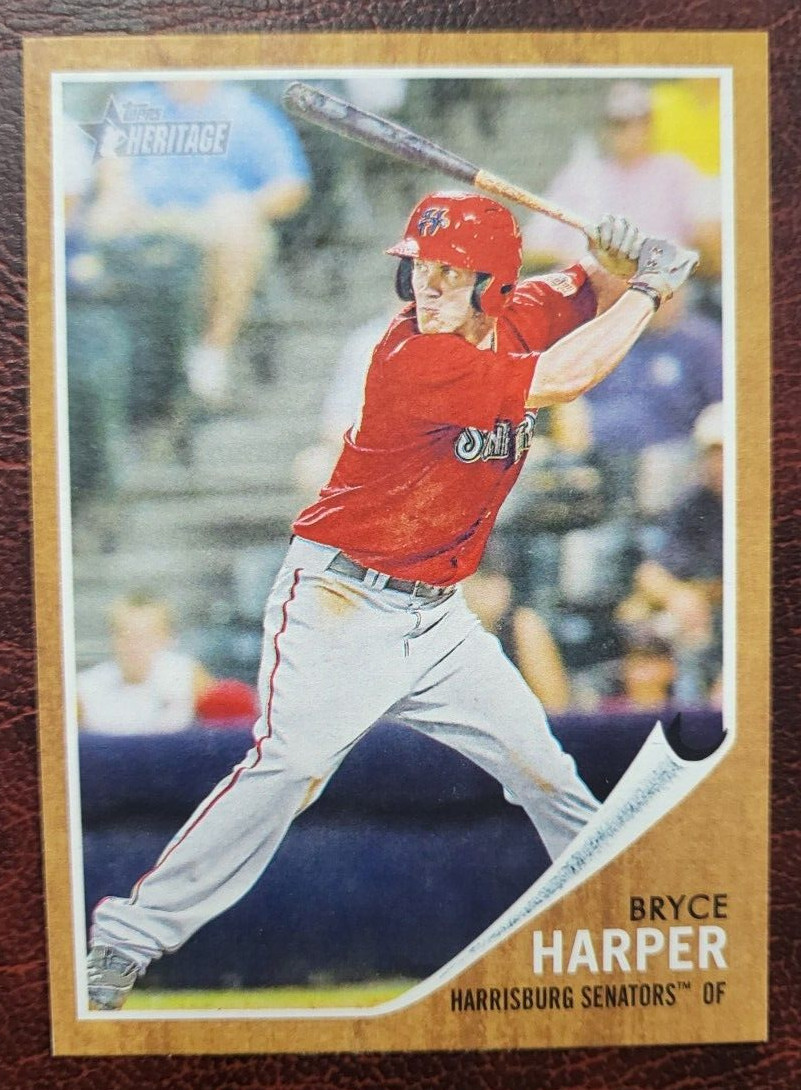 2011 TOPPS HERITAGE MINORS BRYCE HARPER ROOKIE RC CARD #16 PHILLIES NATIONALS *
