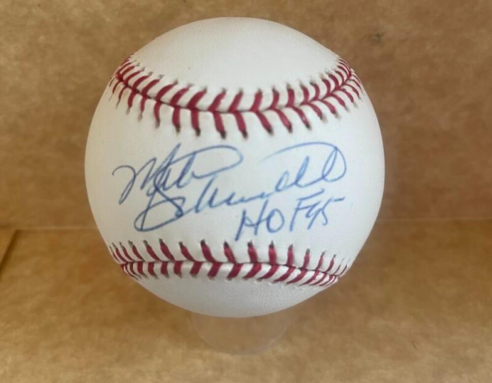 MIKE SCHMIDT PHILLIES HOF 05 SIGNED AUTOGRAPHED M.L. BASEBALL JSA AI62705
