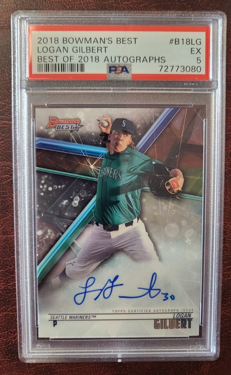 2018 BOWMANS BEST LOGAN GILBERT MARINERS RC BEST OF 2018 AUTOGRAPHS AUTO PSA 5
