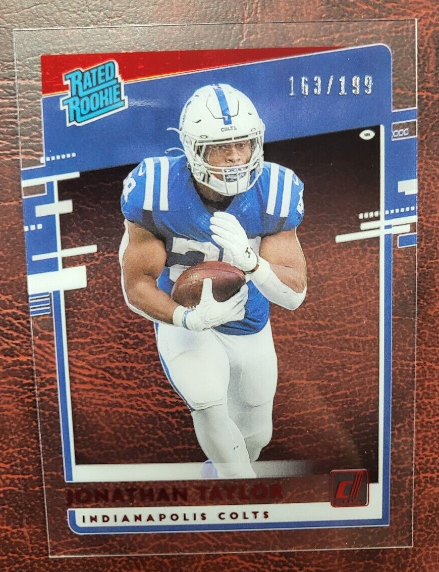 2020 PANINI DONRUSS CHRONICLES CLEARLY JONATHAN TAYLOR COLTS ROOKIE RC CARD /199

