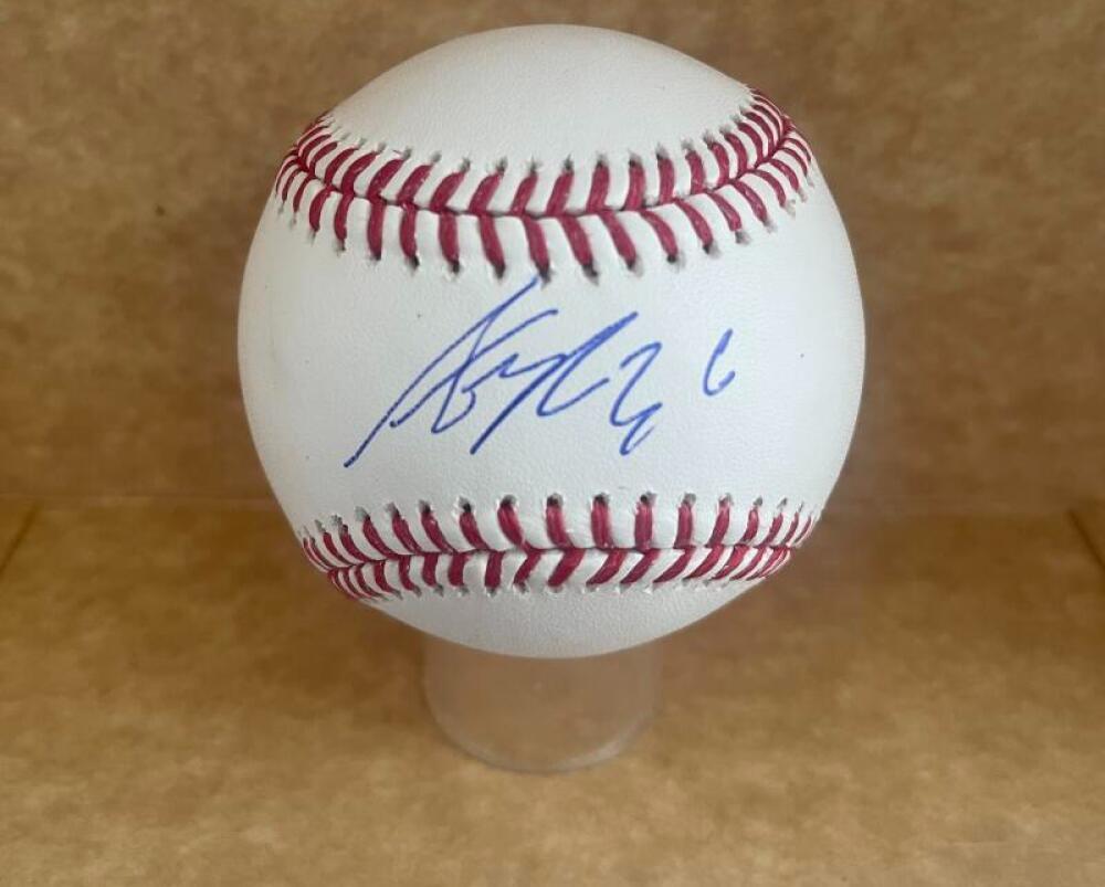 ALEX MANOAH BLUE JAYS SIGNED AUTOGRAPHED M.L. BASEBALL BECKETT AUTHENTICATED
