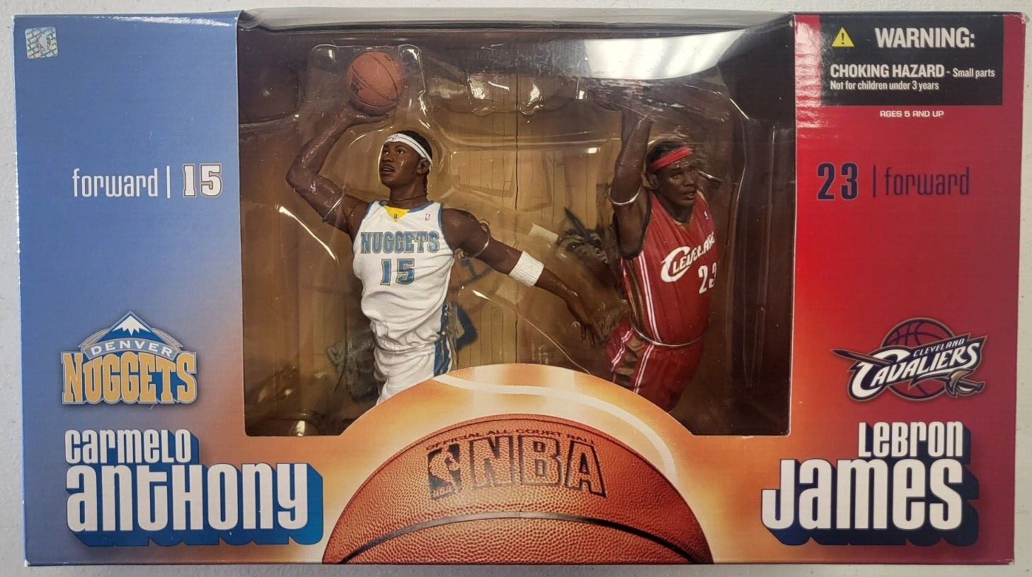 2004 MCFARLANE NBA ROOKIE ACTION FIGURE SET LEBRON JAMES CARMELO ANTHONY RARE COLLECTIBLE MEMORABILIA