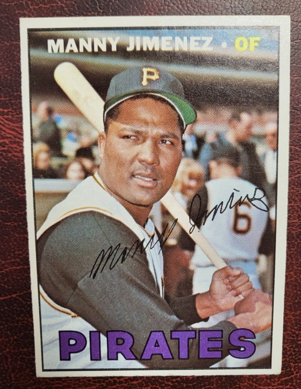 1967 TOPPS HIGH NUMBER #586 MANNY JIMENEZ PIRATES BASEBALL CARD RARE VINTAGE
